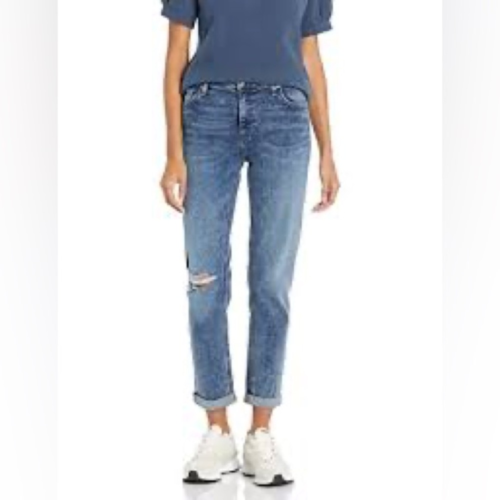 HUDSON Lana Boyfriend Medium Wash Jeans Size 26 Elevated Basic Minimalist